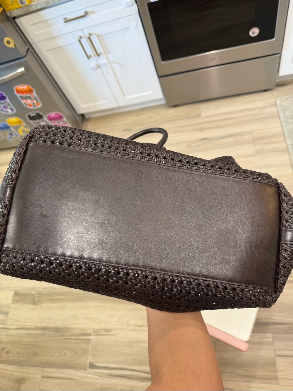 Madewell Woven leather Tote Bag - Dark Brown - Picture 6 of 6